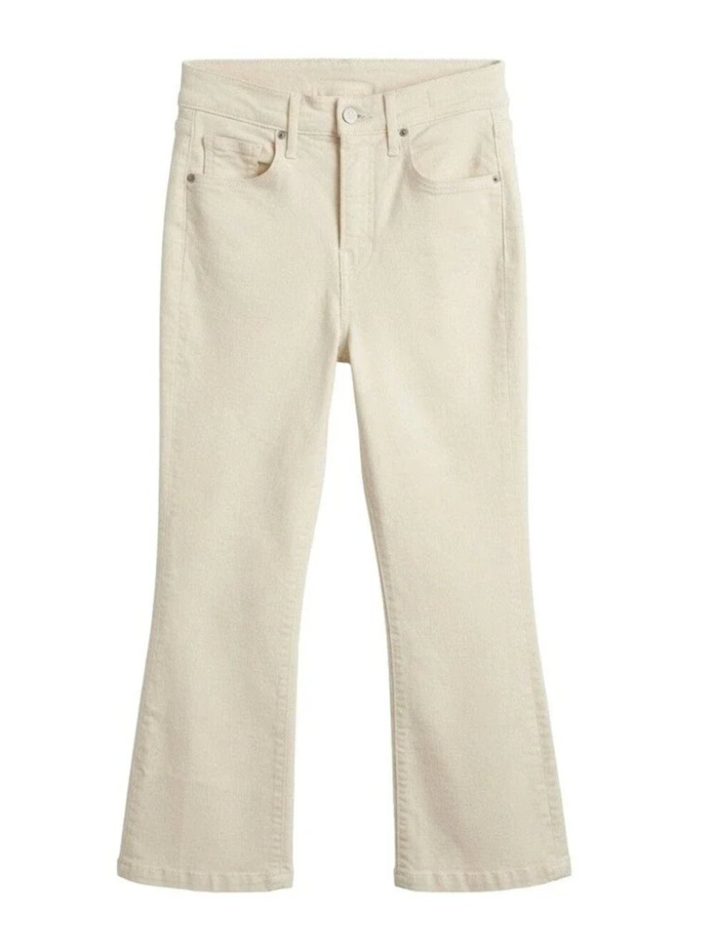 Veronica Beard Carson Ankle Flare High Rise Ecru Off White Denim Jeans Size 31